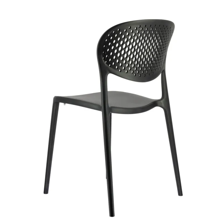Abby Connubia® Chaise empilable en polypropylène recyclé avec dossier microperforé