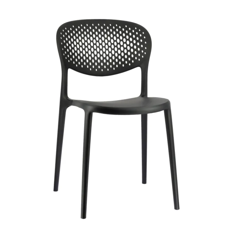 Abby Connubia® Chaise empilable en polypropylène recyclé avec dossier microperforé