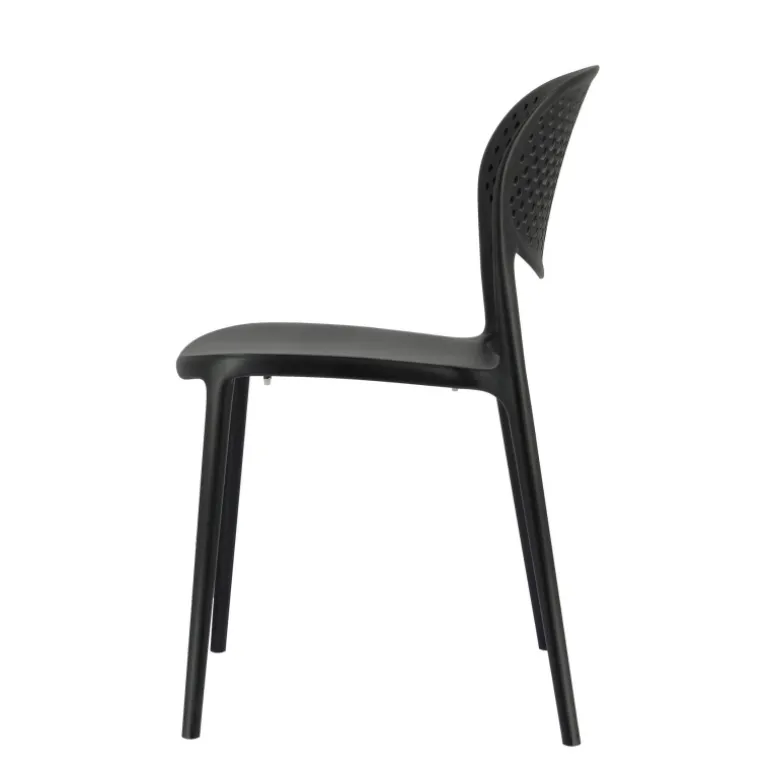 Abby Connubia® Chaise empilable en polypropylène recyclé avec dossier microperforé