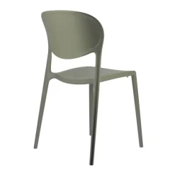 Abby Connubia® Chaise italienne empilable en polypropylène recyclé sans accoudoirs