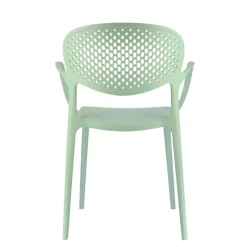 Abby Connubia® Fauteuil empilable en polypropylène recyclé avec dossier microperforé