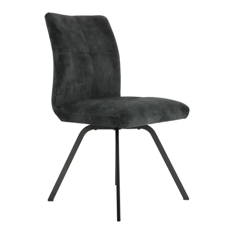 Adèle Chaise confortable moderne en tissu avec pieds en métal