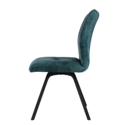 Adèle Chaise confortable moderne en tissu avec pieds en métal