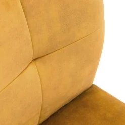 Adèle Chaise en tissu pivotante confortable avec pieds bois