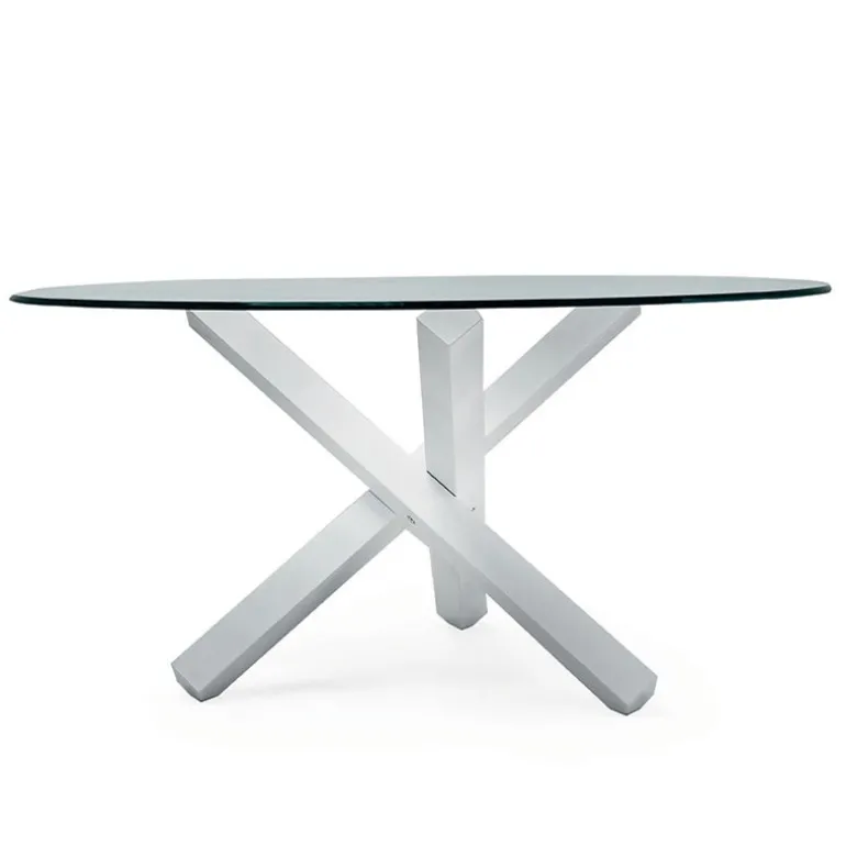 Aikido Sovet® Table en verre design ronde