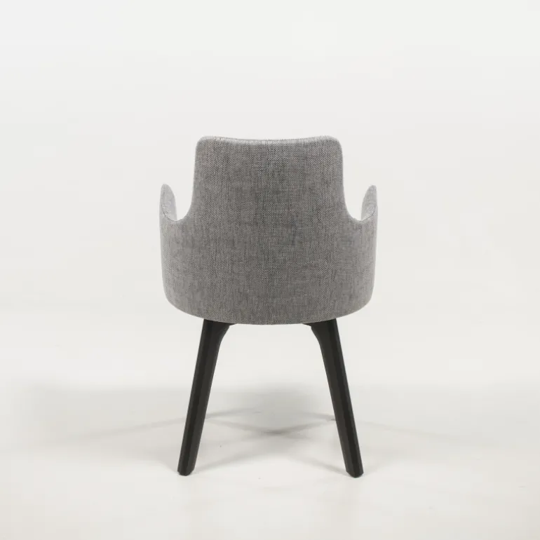 Anders Fauteuil cocooning en tissu et pieds bois