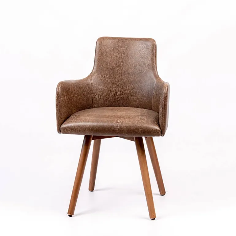 Anders Fauteuil rembourré avec pieds bois