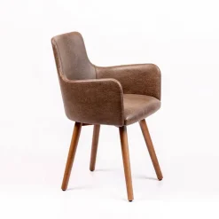 Anders Fauteuil rembourré avec pieds bois