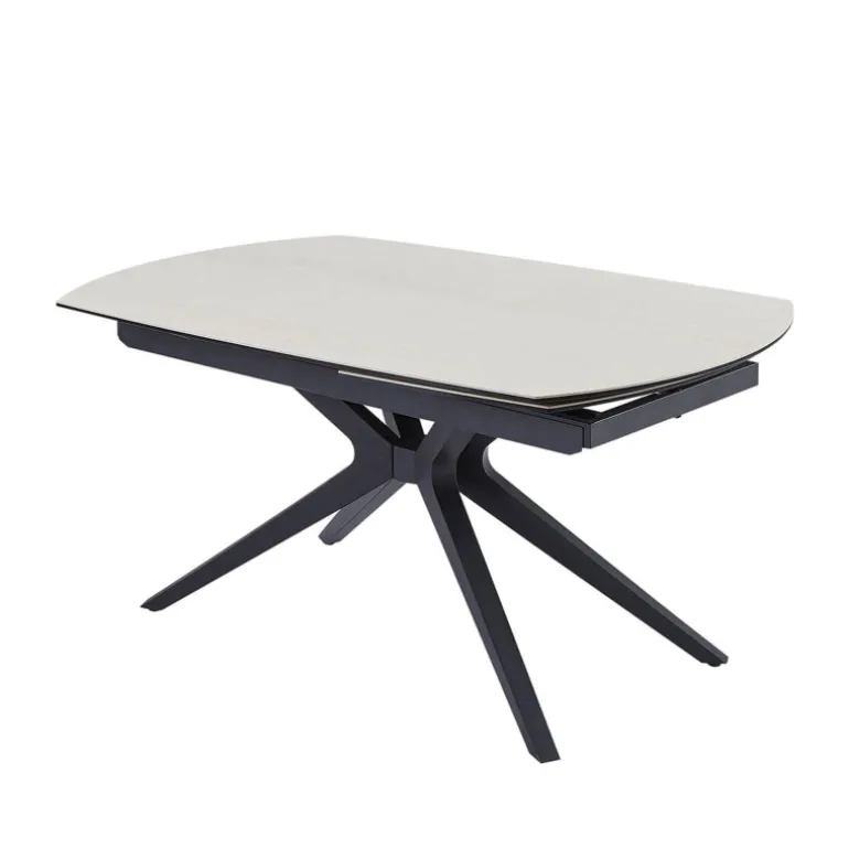 AngèleTable moderne extensible en céramique pieds métal