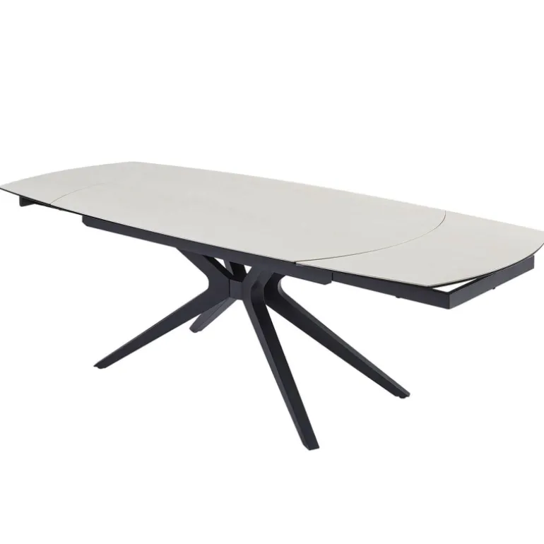 AngèleTable moderne extensible en céramique pieds métal