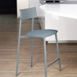 Anémone Carrier ® Tabouret snack contemporain en métal de fabrication française