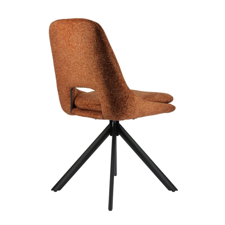 AzaléeChaise moderne en tissu rembourrée pieds en métal