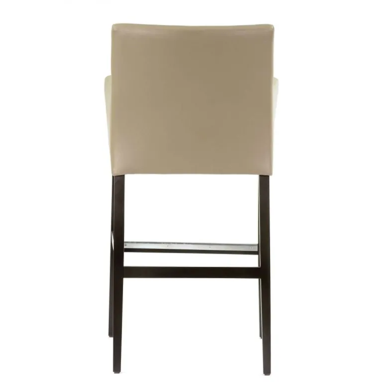 BarMatiz Tabouret de bar avec dossier matelassé et accoudoirs
