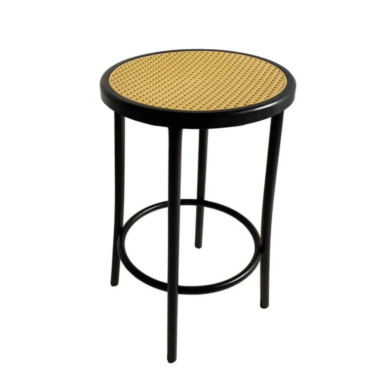 Bistro Tabouret bistrot sans dossier assise imitation cannage fabriqué en France