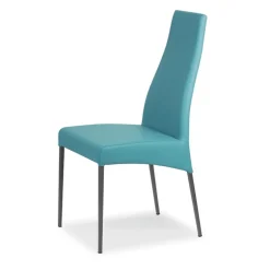 Carla Chaise en cuir de salle à manger italienne