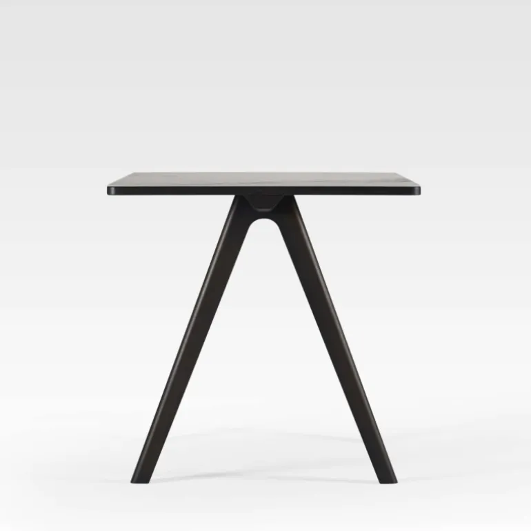 Chevron Table haute de designer en céramique et bois