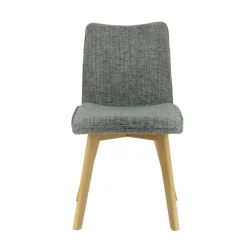 ColineChaise rembourrée en tissu avec pieds en bois