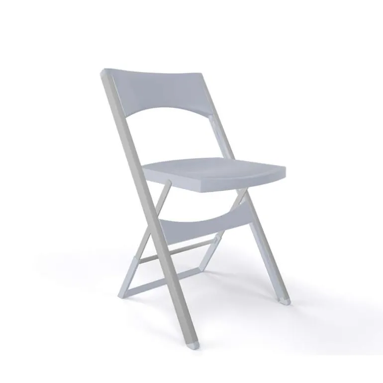 Compact Chaise pliante solide en technopolymère et métal aluminium