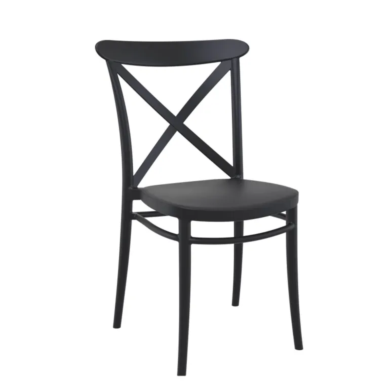 Cross Chaise de cuisine style bistrot empilable en polypropylène