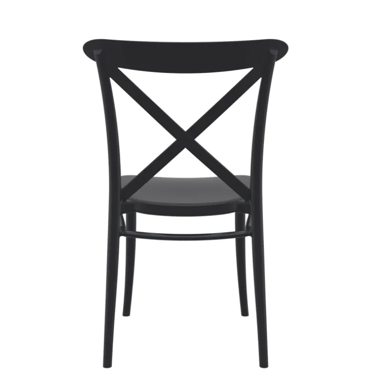 Cross Chaise de cuisine style bistrot empilable en polypropylène