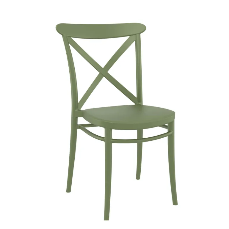 Cross Chaise de terrasse bistrot empilable en polypropylène