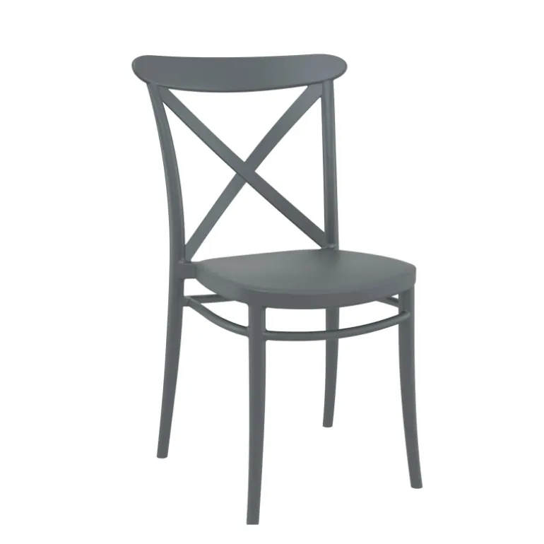 Cross Chaise de terrasse bistrot empilable en polypropylène