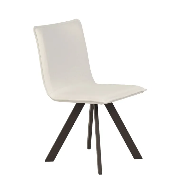 Denia Moblibérica® Chaise moderne en tissu et métal