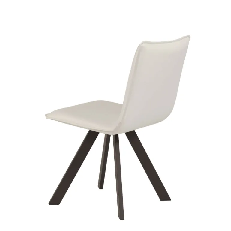 Denia Moblibérica® Chaise moderne en tissu et métal