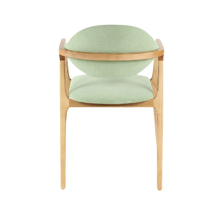 Eden Fauteuil design en bois massif et tissu