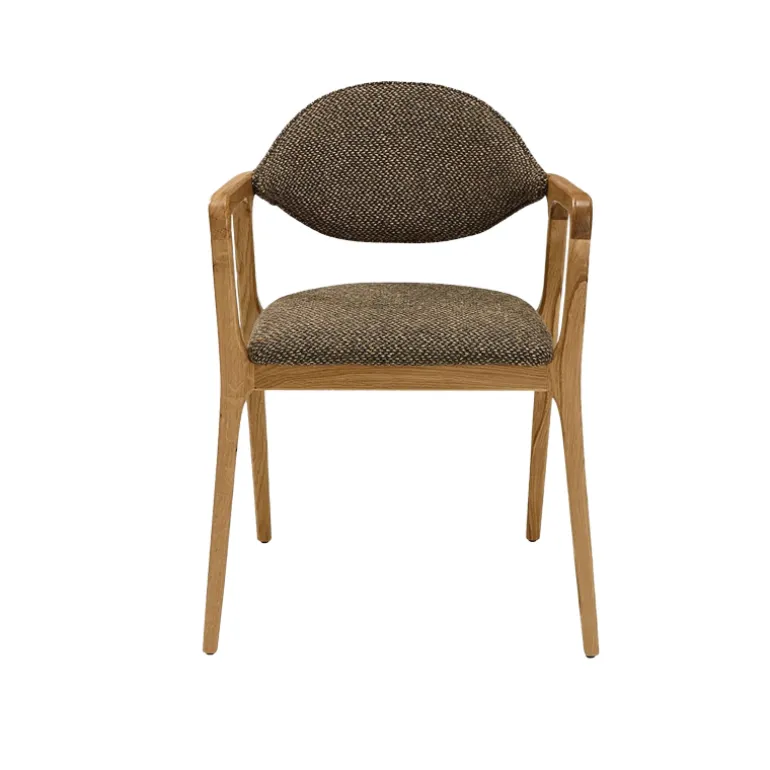 Eden Fauteuil design en bois massif et tissu