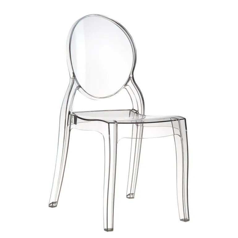 Elizabeth Chaise médaillon transparente en polycarbonate