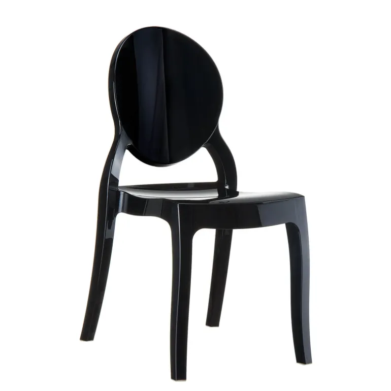 Elizabeth Chaise moderne médaillon en polycarbonate opaque