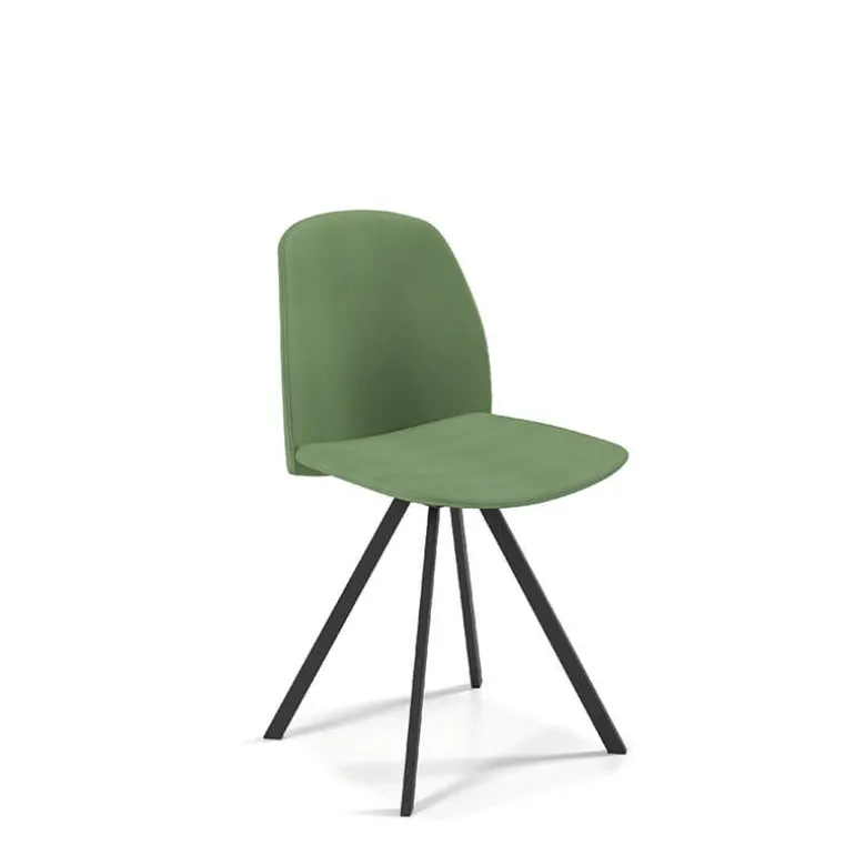 Figaro Chaise moderne pivotante en tissu fabriquée en Belgique