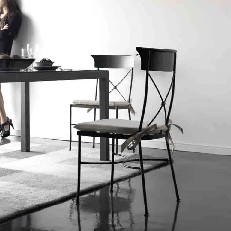 Florencia Chaise d'intérieur style provençal en métal