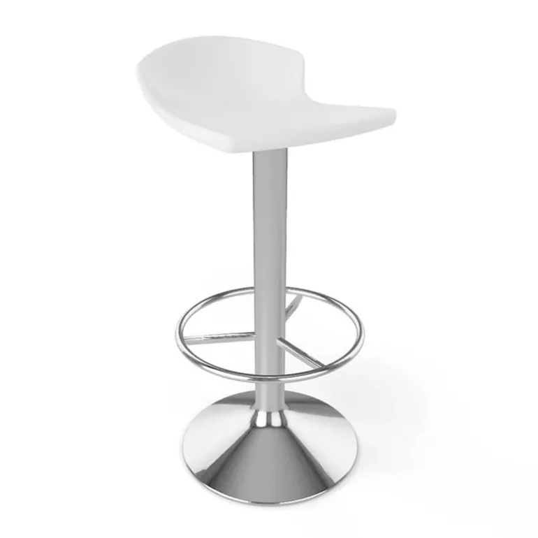 Free Tabouret bar pivotant italien en technopolymère et métal chromé