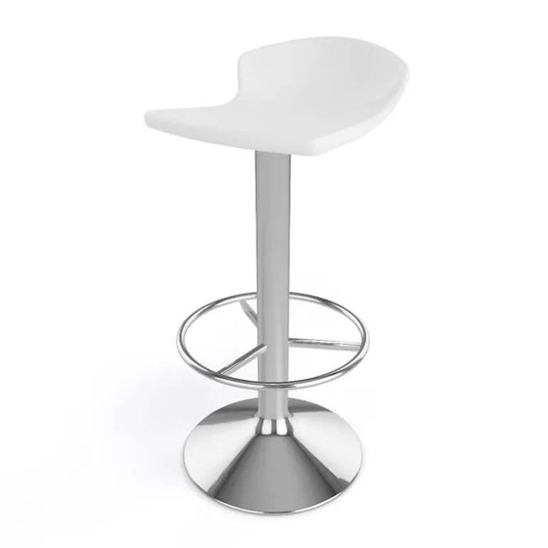 Free Tabouret bar pivotant italien en technopolymère et métal chromé
