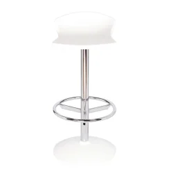 Free Tabouret bar pivotant italien en technopolymère et métal chromé