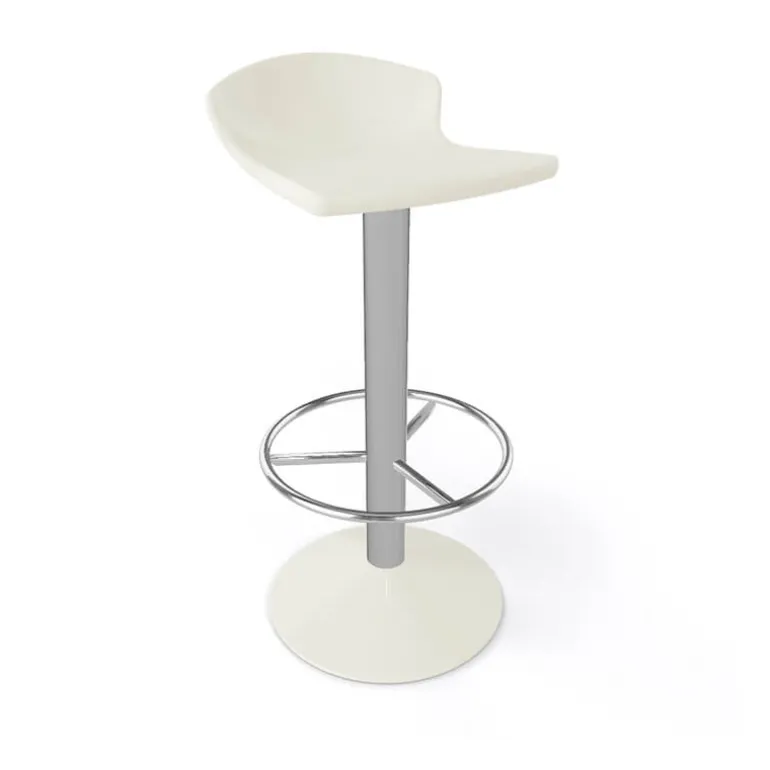Free Tabouret bar pivotant italien en technopolymère et métal chromé