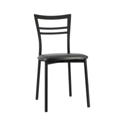 Go 1419 Chaise de cuisine rembourrée en synthétique et métal