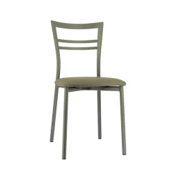 Go 1419 Chaise de cuisine rembourrée en synthétique et métal