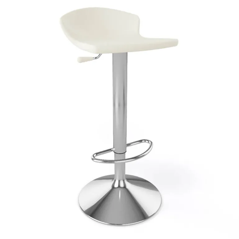 Guliver Tabouret italien réglable en hauteur et pivotant en technopolymère et métal chromé