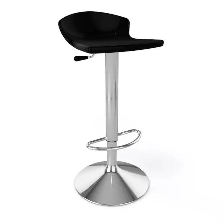 Guliver Tabouret italien réglable en hauteur et pivotant en technopolymère et métal chromé