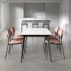 Infiné Table de salle à manger plateau en céramique