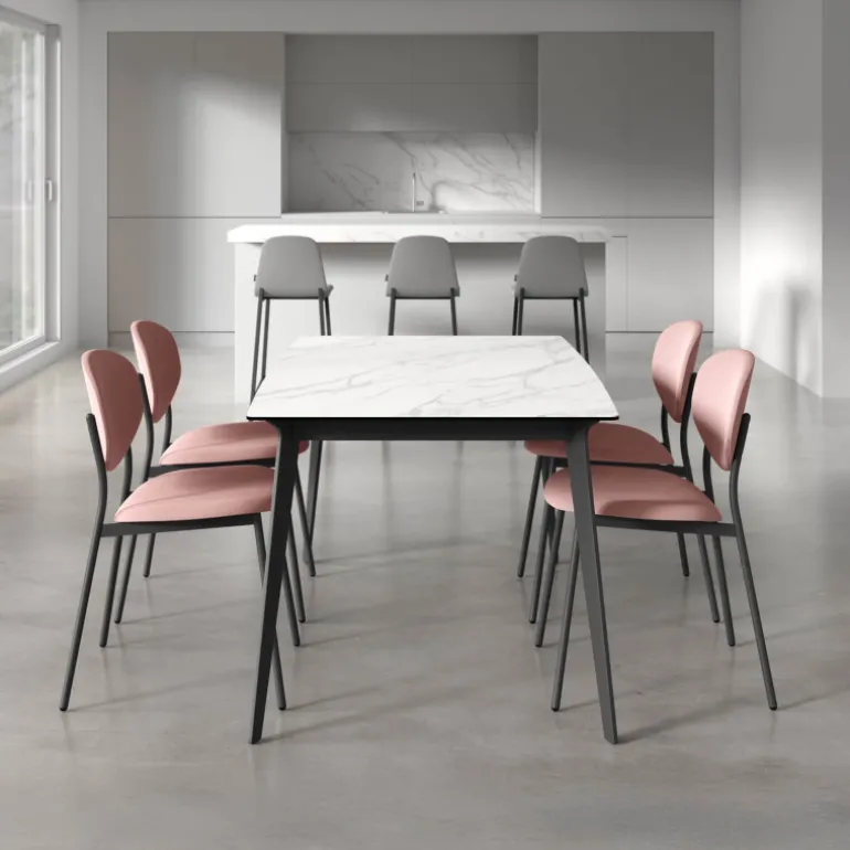 Infiné Table de salle à manger plateau en céramique