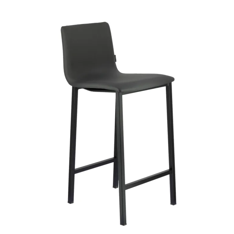 Koko Mobliberica® Tabouret snack en simili dossier bas avec pieds en métal