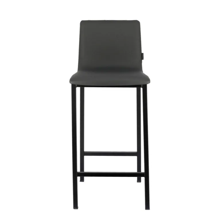 Koko Mobliberica® Tabouret snack en simili dossier bas avec pieds en métal