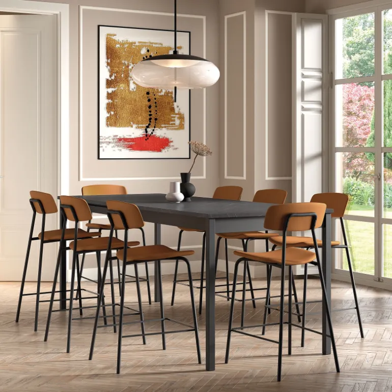 Lazio Tabouret snack de style vintage en tissu fabriqué en Belgique