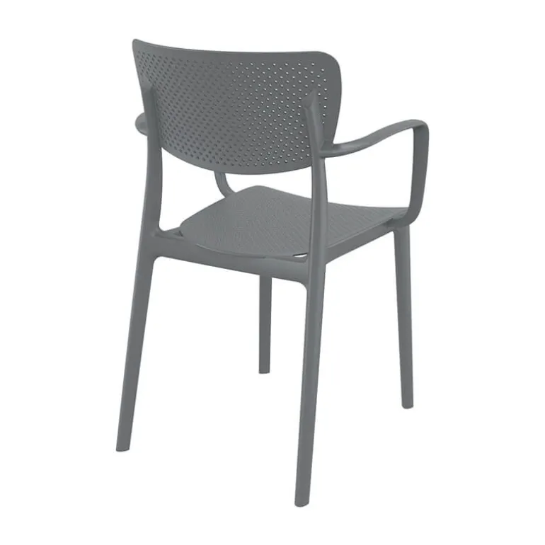 Loft Chaise moderne avec accoudoirs en polypropylène micro perforé
