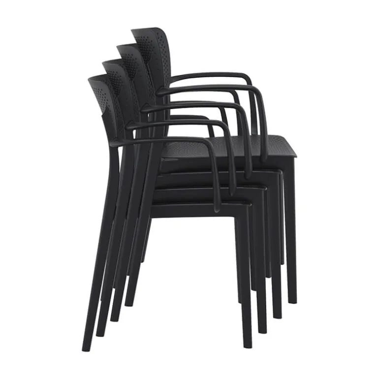 Loft Chaise moderne avec accoudoirs en polypropylène micro perforé
