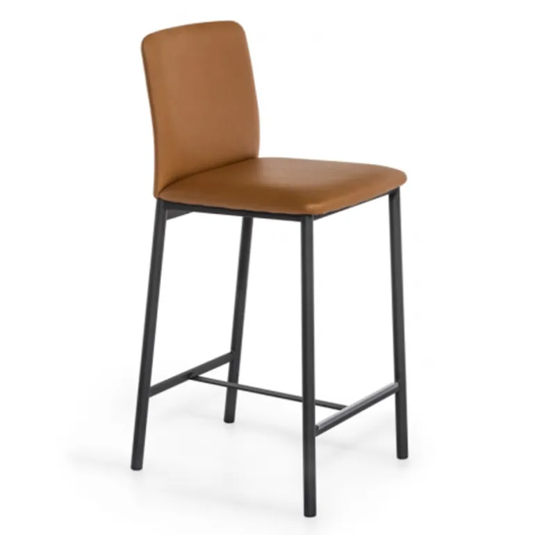 Loft Tabouret snack contemporain en simili et métal